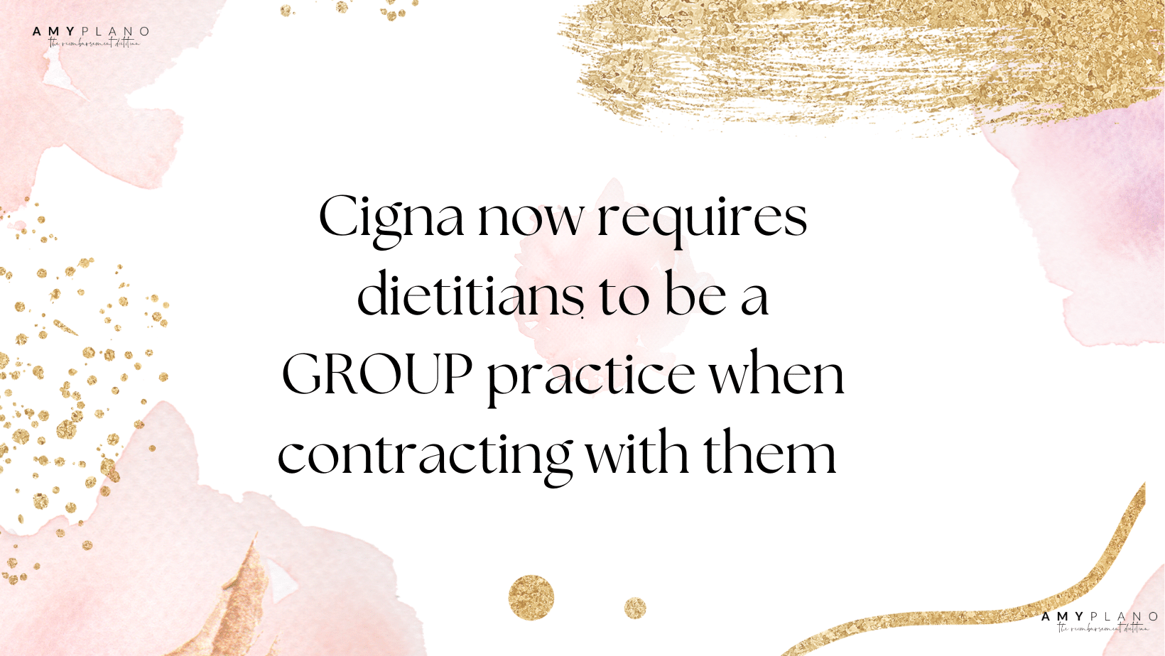 Cigna only credentials dietitians who are a group