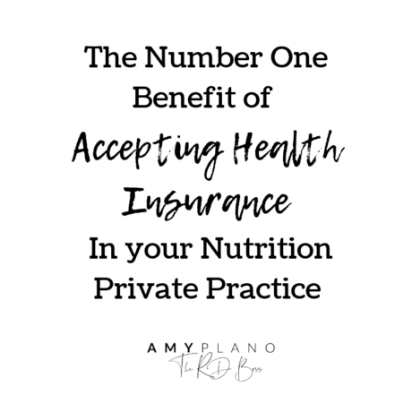accepting health insurance in your nutrition private practice