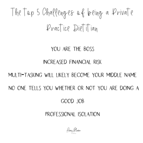 Top 5 Challenges of Being a Private Practice Dietitian